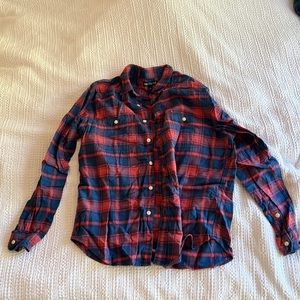 J. Crew Red flannel. Mercantile. Large.